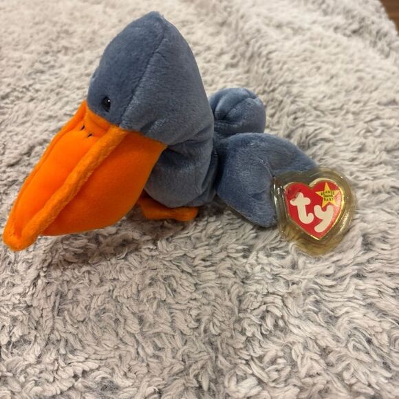 Ty Plush Pelican in Blue and Gray - Picture 1 of 6